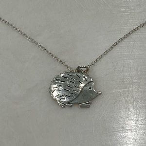 Adorable Sterling Silver 925 Hedgehog 18” necklace